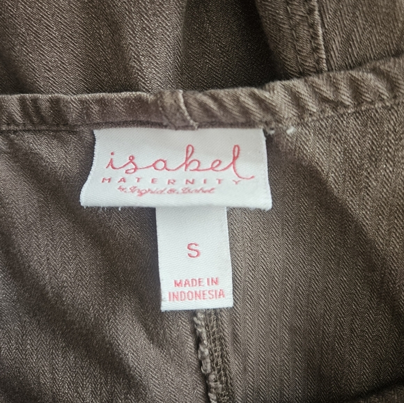 Isabel Maternity Overall Romper Brown Size Small - Picture 3 of 5